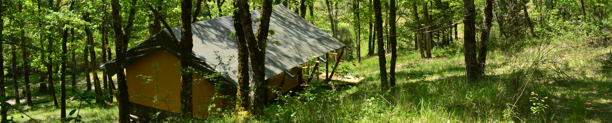 Luxury safari glamping tent hidden in French woodland